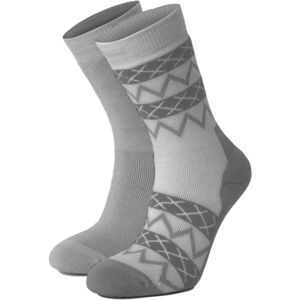 JOHAUG WOOL SOCKS 2PK Dámske vlnené ponožky, tmavo sivá, veľkosť 39-41