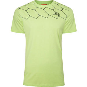 Kappa LOGO AREBO Pánske tričko, svetlo zelená,čierna, veľkosť