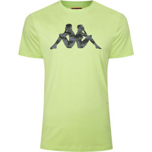 Kappa LOGO GIERMO Pánske tričko, svetlo zelená,čierna, veľkosť