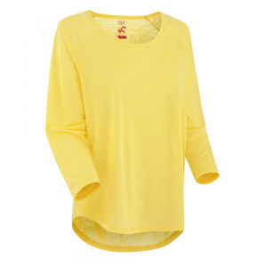 KARI TRAA PIA LS Dámske športové tričko, žltá, veľkosť XS