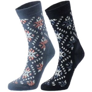 KARI TRAA TIRIL WOOL SOCK 2PK Dámske vlnené ponožky, modrá, veľkosť 36-38