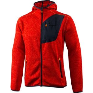 Klimatex ADIS Pánsky outdoorový sveter s kapucňou, červená, veľkosť S