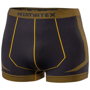 Klimatex FAILO Pánske bezšvové boxerky, čierna,žltá, veľkosť