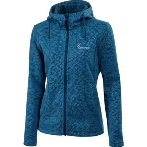 Klimatex LENDA modrá XL - Dámsky outdoorový sveter s kapucňou