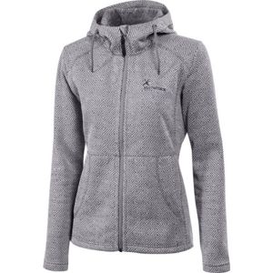 Klimatex LENDA Dámsky outdoorový sveter s kapucňou, sivá,čierna, veľkosť