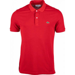 Lacoste SLIM SHORT SLEEVE POLO červená XL - Pánske tričko polo