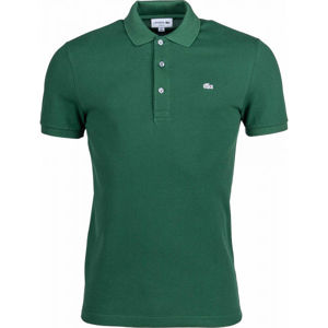 Lacoste SLIM SHORT SLEEVE POLO tmavo zelená XL - Pánske tričko polo