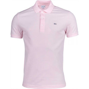 Lacoste SLIM SHORT SLEEVE POLO svetlo ružová XL - Pánske tričko polo