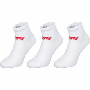 Levi's® MID CUT BATWING LOGO 3P Ponožky, biela, veľkosť