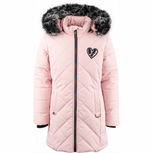 Lewro ALVA Dievčenský zimný kabát, ružová, veľkosť 140-146