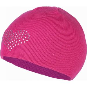 Lewro BEEDRIL Dievčenská pletená čiapka, ružová, veľkosť 8-11