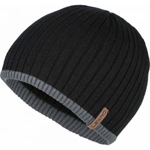 Lewro BOBYS Chlapčenská pletená čiapka, čierna,sivá,hnedá, veľkosť