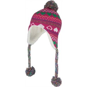 Lewro BUTTERFREE ružová 12-15 - Dievčenská pletená čiapka