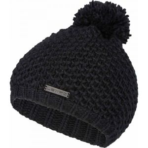 Lewro CATLIN Dievčenská pletená čiapka, čierna,strieborná, veľkosť
