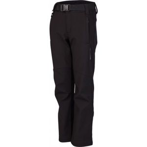 Lewro DALEX Detské softshellové nohavice, čierna, veľkosť 116-122