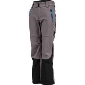 Lewro DAYK Detské softshellové nohavice, sivá, veľkosť 128-134