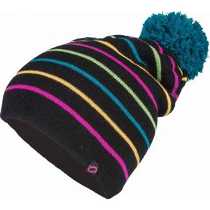 Lewro DITTO čierna 4-7 - Dievčenská pletená čiapka