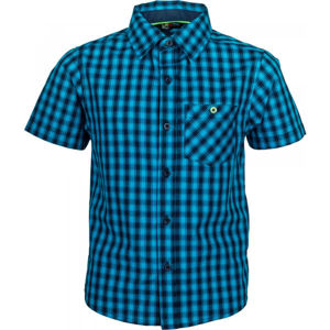 Lewro MELVIN Chlapčenská košeľa, modrá,čierna, veľkosť
