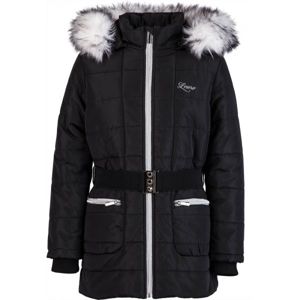 Lewro NATALIE čierna 116-122 - Dievčenský zimný kabát