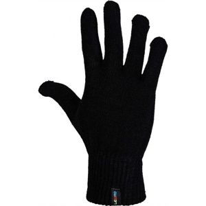 Lewro NEELAM Detské pletené rukavice, čierna, veľkosť 8-13