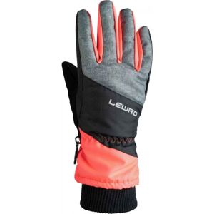 Lewro PIRUZ oranžová 12-15 - Detské lyžiarské rukavice