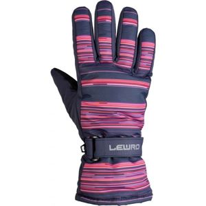 Lewro PYRY ružová 8-11 - Detské lyžiarske rukavice