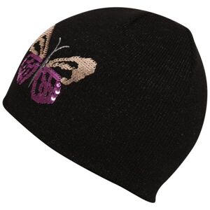 Lewro ROSIE Dievčenská pletená čiapka, čierna, veľkosť 4-7