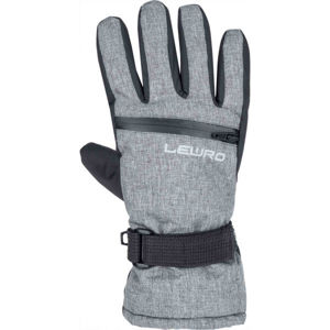 Lewro SAFI Detské lyžiarske rukavice, sivá, veľkosť 8-11