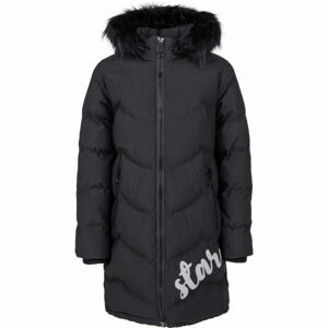 Lewro STAR Dievčenský zimný kabát, čierna, veľkosť