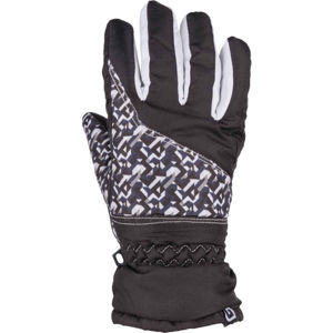 Lewro TORES Dievčenské lyžiarske rukavice, čierna, veľkosť 12-15
