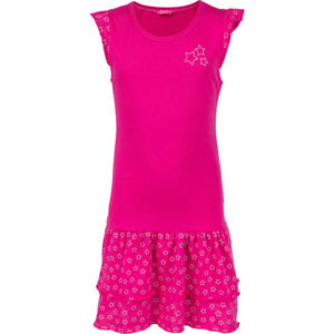 Lewro TOSCA Dievčenské šaty s volánmi, ružová, veľkosť 128-134