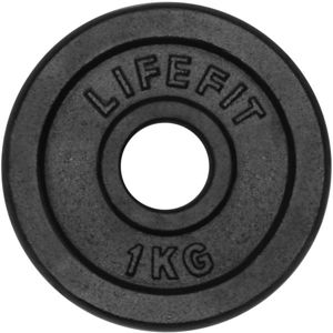 Lifefit KOTÚČ 1KG 30MM Nakladací kotúč, čierna, veľkosť 1 kg