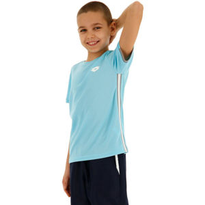 Lotto SQUADRA B TEE PL Chlapčenské tenisové tričko, svetlomodrá,biela, veľkosť
