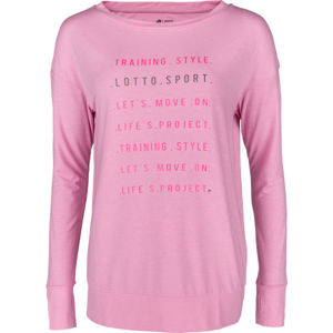 Lotto DINAMICO W III TEE LS PRT1 VI Dámske tričko s dlhým rukávom, ružová, veľkosť XS
