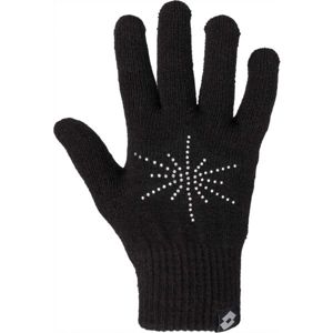 Lotto ELIS Dámske pletené rukavice, čierna, veľkosť UNI