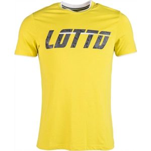 Lotto LOGO II TEE JS Pánske tričko, žltá,tmavo sivá, veľkosť