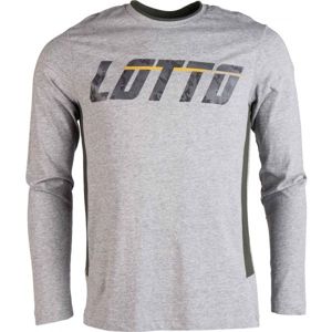 Lotto LOGO II TEE LS MEL JS Pánske tričko s dlhým rukávom, sivá,tmavo sivá, veľkosť