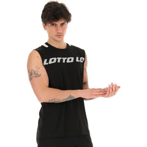 Lotto LOGO V TEE SL JS Pánske tričko, čierna, veľkosť XXXL