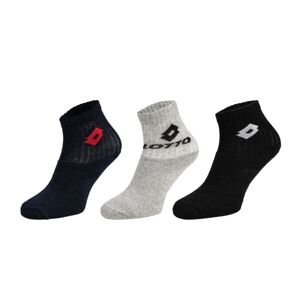 Lotto Q-TEEN 3P Detské ponožky, čierna, veľkosť 27-33