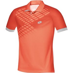 Lotto POLO CONNOR NET oranžová M - Pánske tenisové polo tričko