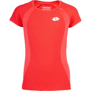 Lotto SQUADRA G TEE PL Dievčenské tenisové tričko, červená, veľkosť L