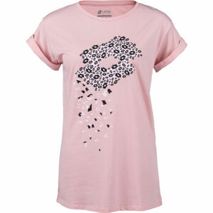 Lotto TEE ANIMALIER W JS Dámske tričko, ružová,čierna, veľkosť
