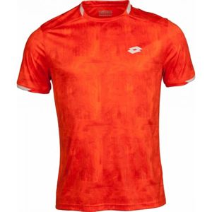Lotto TOP TEN TEE PRT PL oranžová S - Pánske tenisové tričko