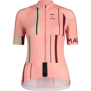 Maloja PURAM 1/2 ružová XL - Dámsky cyklistický dres