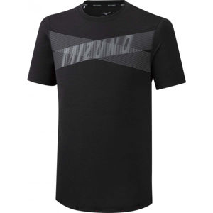 Mizuno CORE GRAPHIC TEE čierna M - Pánske bežecké tričko