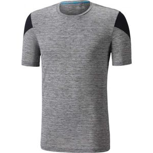 Mizuno ALPHA TEE šedá XL - Pánske bežecké tričko s krátkym rukávom