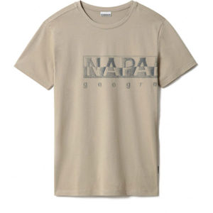 Napapijri SALLAR LOGO Pánske tričko, béžová, veľkosť XL