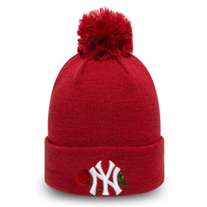 New Era MLB TWINE BOBBLE KNIT KIDS NEW YORK YANKEES Dievčenská zimná čiapka, červená, veľkosť