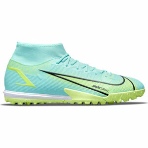 Nike MERCURIAL SUPERFLY 8 ACADEMY TF Pánske turfy, tyrkysová,svetlo zelená,biela, veľkosť 42.5