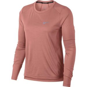 Nike MILER TOP LS ružová L - Dámske bežecké tričko